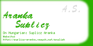 aranka suplicz business card